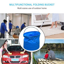 Folding Bucket, Portable, Round Bucket, Simple Bucket, With Handle, Multi - functional, For Outdoor Use, Fishing, Car Washing, Cleaning, Disaster Prevention, Portable, Lightweight, Durable (1 pc / Mix Color) - Justgrabit Inc.