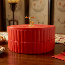 2 Layer Multipurpose Decorative Dry Fruit and Snack Serving Tray (1 Pc) - justgrabit.in | Just Grab It