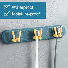 Toothbrush Holder Plastic Bathroom Accessories Organizer Wall Mounted Hanging Mount Shelf & Hooks (1pc) - justgrabit.in | Just Grab It