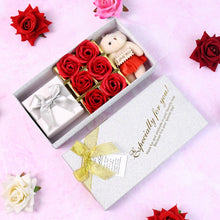Valentine Day Gift Set Scented Rose Flowers Pack with Teddy - justgrabit.in | Just Grab It