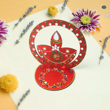 Handcrafted Wooden Decorative Diya Stand (1 Pc) - Justgrabit Inc.
