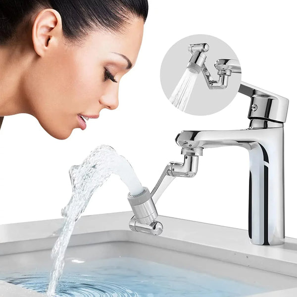 Flexible Faucet Splash Head Extender Aerator, Universal Splash Filter Faucet Sprayer (1 Set) - justgrabit.in | Just Grab It