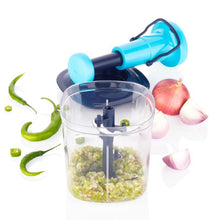 6 Blades Manual Hand - Press Vegetable Chopper (1100 ML / Mix Color) - justgrabit.in | Just Grab It