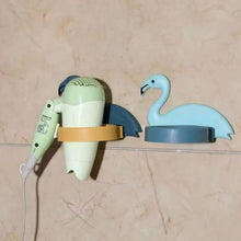 Hair Dryer Wall Mount Holder, Organiser Stand with Hooks for Bathroom Storage - justgrabit.in | Just Grab It