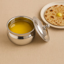 Premium Stainless Steel Ghee Pot (1 Set) - justgrabit.in | Just Grab It