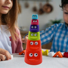 Monster Cups - Activity Toy for Babies 5+ Months Plastic Multicolor Infant & Preschool Toys Develops Motor & Reasoning Skills Birthday Gifts for Boys Girls Age 5+ Months Kids (1 Set) - Justgrabit Inc.