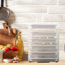 Plastic 6 Layer Wall - Mounted Food Organizer Rack (1 Set) - Justgrabit Inc.