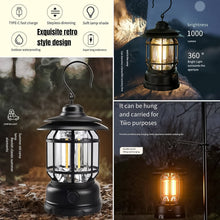 LED Camping Lante Light Retro Style Lighting Battery Type - c Rechargeable (1 Pc) - justgrabit.in | Just Grab It