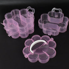 3 - Layer Transparent Plastic Flower - Shaped Storage Box with 9 Grids - Justgrabit Inc.
