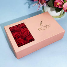 Jewellery Gift Box with Lids & Roses Packaging Box with 6 Roses (1 Set) - justgrabit.in | Just Grab It