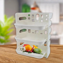 Plastic 3 Layer Wall - Mounted Food Organizer Rack (1 Set) - Justgrabit Inc.