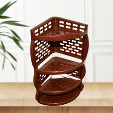 Multi Purpose Plastic Corner Rack a Stylish Storage Shelf for Kitchen / Living Room / Bathroom (1 Pc / 3 Layer ) - Justgrabit Inc.