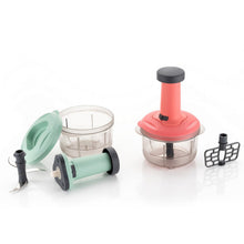 2 - in - 1 Push Chopper 800ml with Stainless Steel Blade for Quick Food Prep - justgrabit.in | Just Grab It