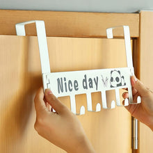 Heavy - Duty Carbon Steel Door Hook Hanger Rack (1 pc / 6 Hook / White) - justgrabit.in | Just Grab It