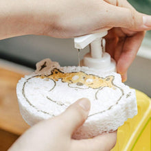 Cartoon Wood Pulp Sponge for Dishwashing Absorbent Cleaning Pad - justgrabit.in | Just Grab It