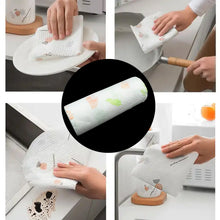 Non Woven Reusable and Washable Kitchen Printed Tissue Roll Non - stick Oil Absorbing Paper Roll Kitchen Special Paper Towel Wipe Paper Dish Cloth Cleaning Cloth 40 sheets / Pulls - Justgrabit Inc.