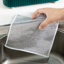 Double - Sided Microfiber Cloth & Stainless Steel Scrubber – Non - Scratch Wire (1 Pc, 20x20 cm) - Justgrabit Inc.