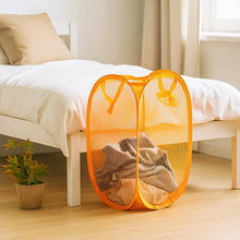 Foldable Pop - Up Mesh Laundry Basket Hamper (1 Pc) - justgrabit.in | Just Grab It