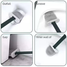 Portable Silicone Toilet Brush – Wall - Mounted, Anti - Drip Cleaner with Non - Slip Handle - justgrabit.in | Just Grab It