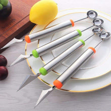 Multifunctional 2 1 Melon Baller - Stainless Steel Dig Scoop Fruit Carving Knife - justgrabit.in | Just Grab It