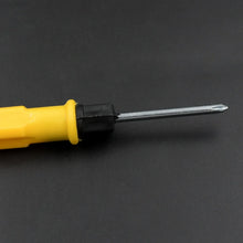 Small Pocket Size 2 in 1 Slotted Cross Head Double Sided Flat Magnetic Screwdriver with PVC Plastic Coated Handle (1 Pc) - justgrabit.in | Just Grab It