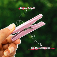 Durable Cloth Clips Set of 12 – Strong Grip Plastic Laundry Pegs with Stainless Steel Spring - Justgrabit Inc.