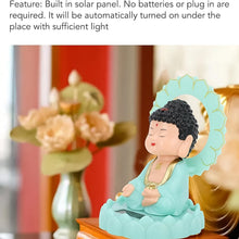 Plastic Solar Powered Moving Head Sitting Action Buddha Statue (1 Pc / Mix Color) - justgrabit.in | Just Grab It