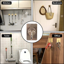Plastic Adhesive Sticky Waterproof and Oil Proof, Wall Hook (5.5×3.5 Cm & 10 Pc) - justgrabit.in | Just Grab It