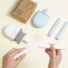Silicone Toilet Brush with Holder Stand for Bathroom Cleaning - justgrabit.in | Just Grab It