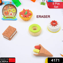 3D Fast Food Erasers Set, Cute Mini Colorful Erasers for Kids Gift & School (5 Pcs) - Justgrabit Inc.