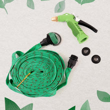 Approx 10 Meter Flexible Garden Water Pipe with High - Pressure Spray Nozzle - justgrabit.in | Just Grab It