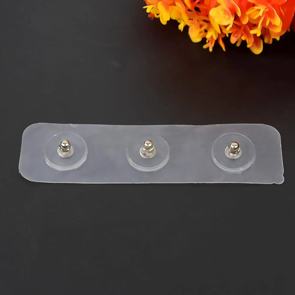 Adhesive Nails Wall Hooks (Screw Sticker / 3 Hook / 1 Pc) - Justgrabit Inc.