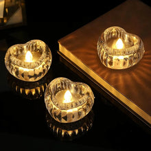 Set of 12 Heart - Shaped LED Flameless Decorative Candles - Justgrabit Inc.