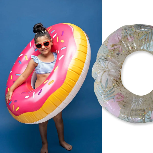 Swim Ring, For children, Conveniently Portable, Feathers, Swimming Ring, For Water Play, For Beaches, Swimming, Summer Vacation, Outdoor Swimming Beach children Pool Water Fun Toys (1 Pc) - Justgrabit Inc.