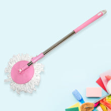 Stainless Steel 360° Rotating Mop with Microfiber Head & Adjustable Rod - justgrabit.in | Just Grab It