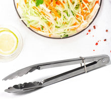 Metal Household Kitchen Salad Dessert Buffet Food Tong Clamp Clip (1 Pc / 17 Cm) - justgrabit.in | Just Grab It