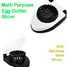 Oval Shape Plastic Multi Purpose Egg Cutter / Slicer with Stainless Steel Wires - Justgrabit Inc.