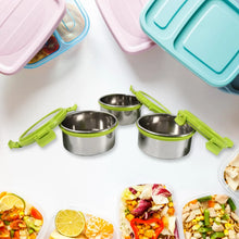 Stainless Steel Tiffin Lunch Box Container / Dabba with 4 Side Clip Lock Lid for Office & School Use/ Food Grade / Air Tight / Easy to Carry / Leak Proof - Justgrabit Inc.