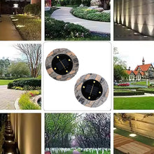 Disk Lights Slate – Heavy Duty Outdoor Solar Pathway Lights – 4 LED (2 Pc) - justgrabit.in | Just Grab It