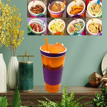 2 in 1 Snack & Drink Snackeez Travel Cup in One Container (1pc) - justgrabit.in | Just Grab It