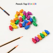 Pencil Top Eraser Rubber Erasers (1 Pc / Mix Color) - justgrabit.in | Just Grab It