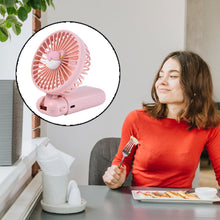 Mini USB Charging Fan with Percentage Display, 5 Speed Modes, and Mobile Stand - justgrabit.in | Just Grab It
