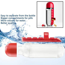 Water Bottle with Built - in 7 - Day Pill Organizer Approx 900ml (1 Pc) - justgrabit.in | Just Grab It