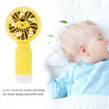 Cute Cartoon Handheld Fan with LED Light (1 Pc) - Justgrabit Inc.