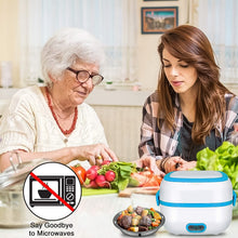 Electric Lunch Box, 3 In 1 Food Heater / Cooker / Steamer with Stainless (1 Set) - justgrabit.in | Just Grab It