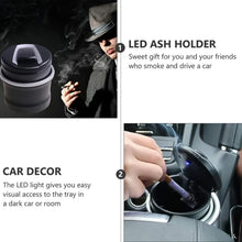 Portable Car Ashtray with Lid and Blue LED Light (1 Pc / With Color Box) - Justgrabit Inc.