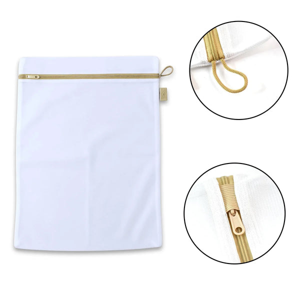 Large Mesh Laundry Bags for Delicate with Premium Zipper, Travel Storage Organize Bag, Clothing Washing Bags for Laundry, Blouse, Bra, Hosiery, Stocking, Underwear, Lingerie (1 Pc) - justgrabit.in | Just Grab It