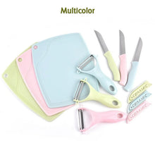 Plastic Kitchen Peeler - Green & Classic Stainless Steel 3 - Piece Knife Set Combo - Justgrabit Inc.