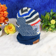 Cap for Winter Woolen Knitted Black Inside Fur Caps (1 Pc / Mix Design & Color) - justgrabit.in | Just Grab It