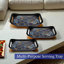 Premium Plastic Serving Tray (3 Pc) - justgrabit.in | Just Grab It